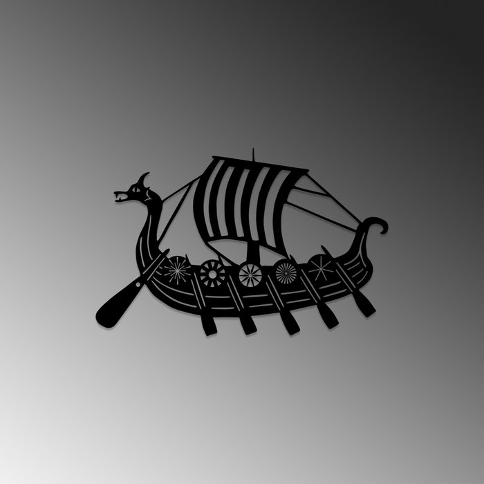 Wallity Viking Accesorio de Pared de Metal Negro